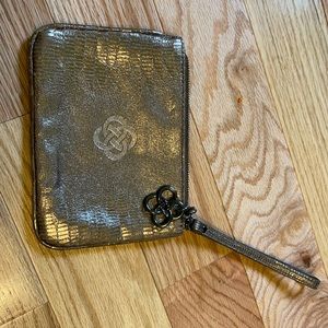 Stella & Dot silver wristlet